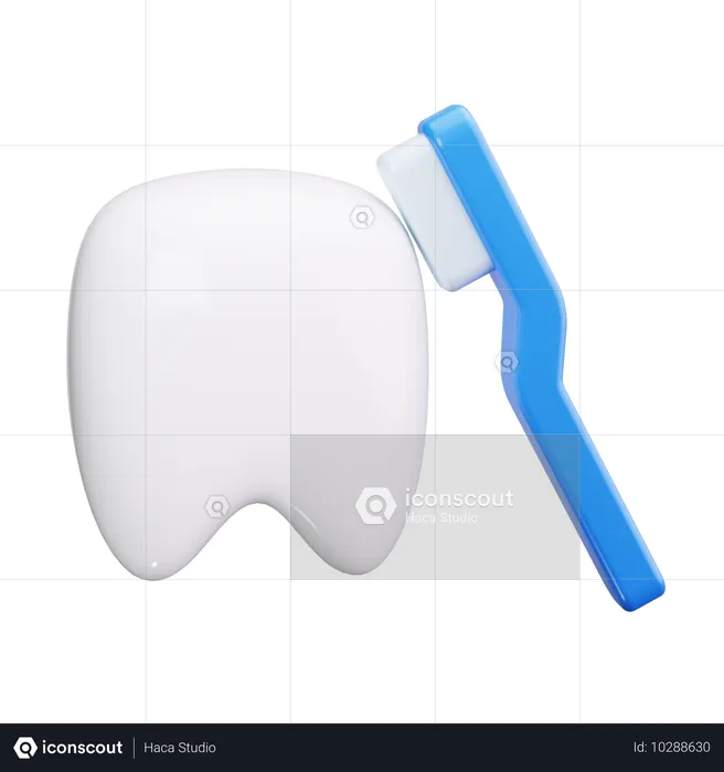 Brushing  3D Icon