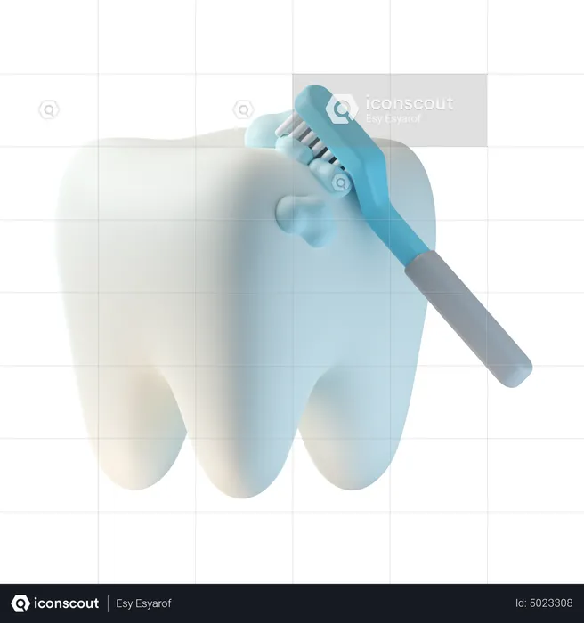 Brushing Teeth  3D Icon