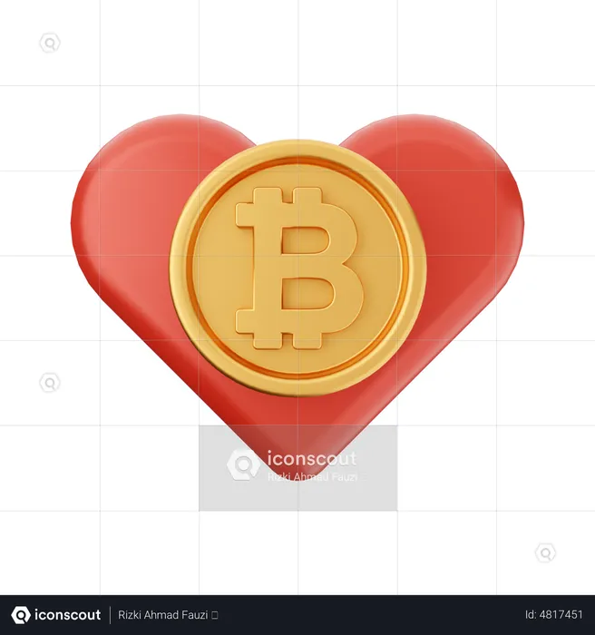 Amor btc  3D Icon