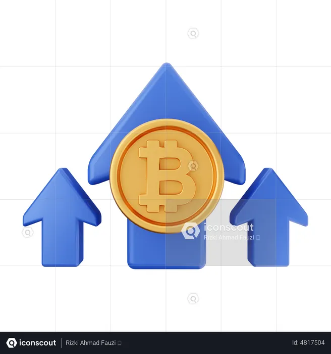 Aumento de btc  3D Icon