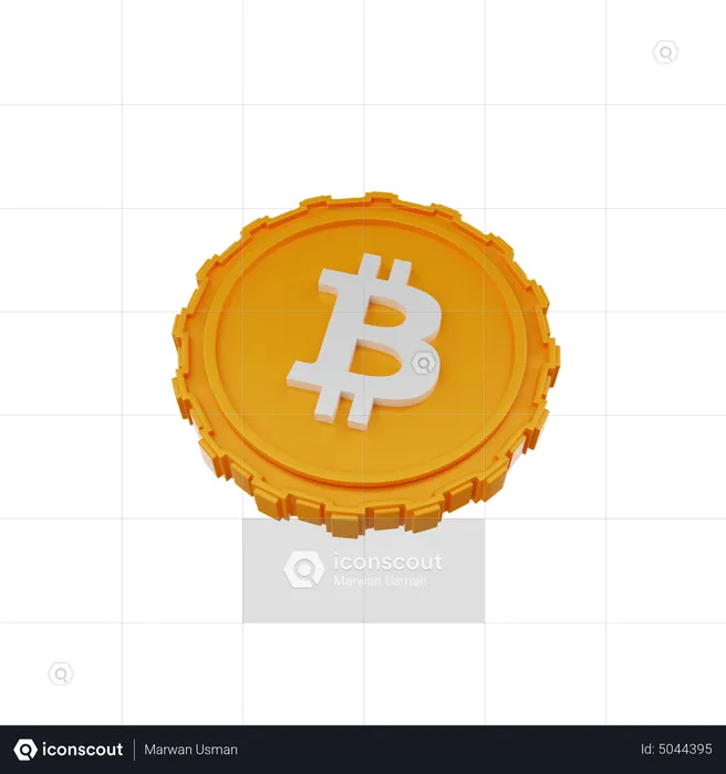Pièce de monnaie BTC  3D Icon