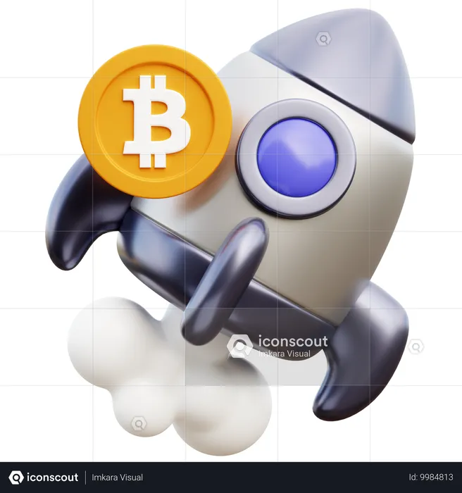 BTC ロケット  3D Icon