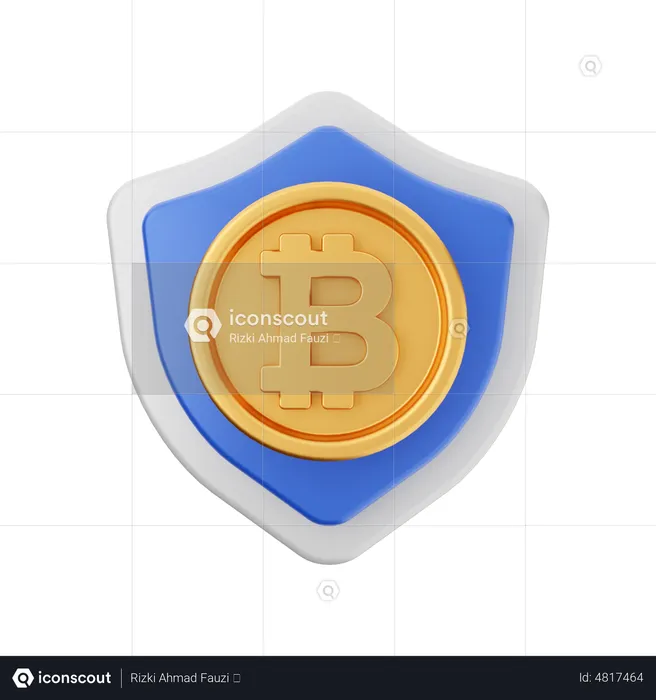 Btc Shield  3D Icon