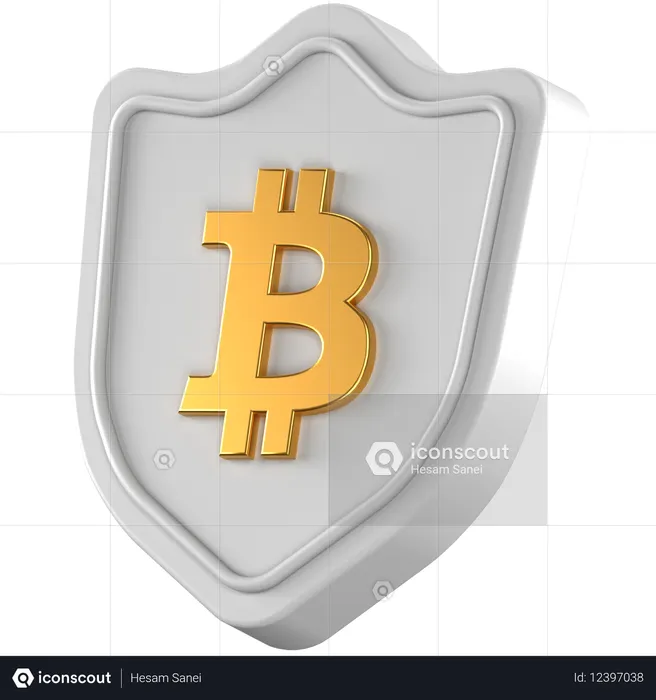 Btc Shield  3D Icon
