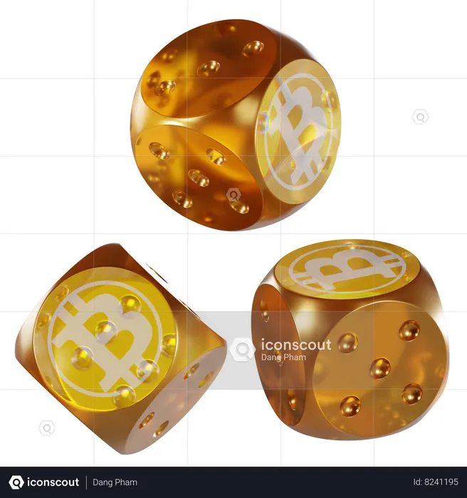 Btg Glass Dice Crypto  3D Icon