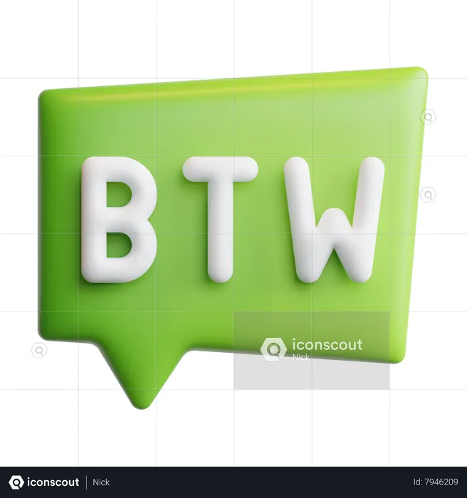 Btw Emoji 3D Icon