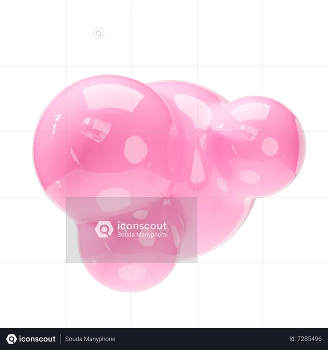 Bubble Abstract Shape  3D Icon