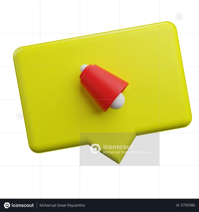 Bubble and bell  3D Icon