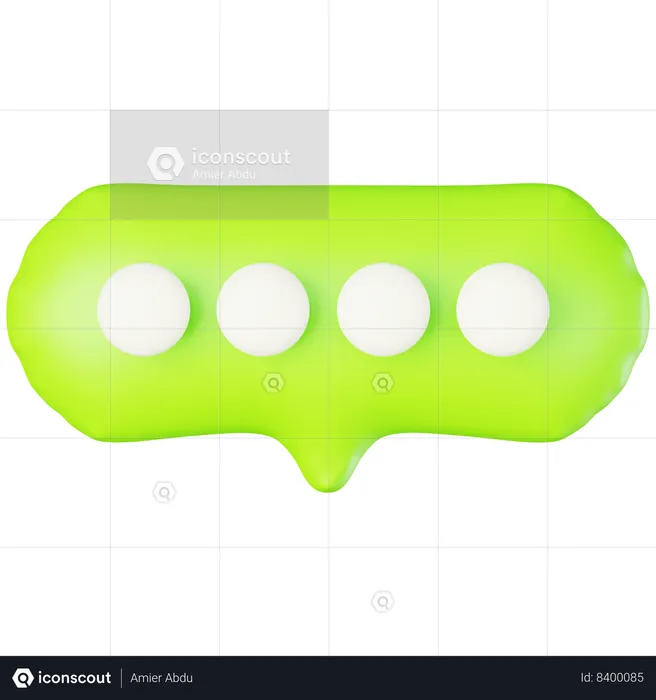 Bubble Chat Emoji 3D Icon
