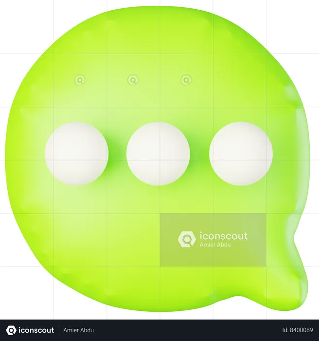 Bubble Chat Emoji 3D Icon
