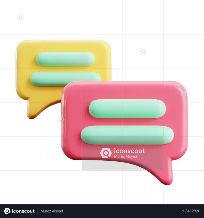 Bubble Chat  3D Icon