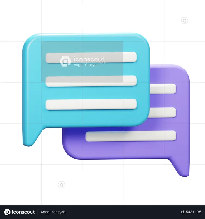 Bubble Chat  3D Icon