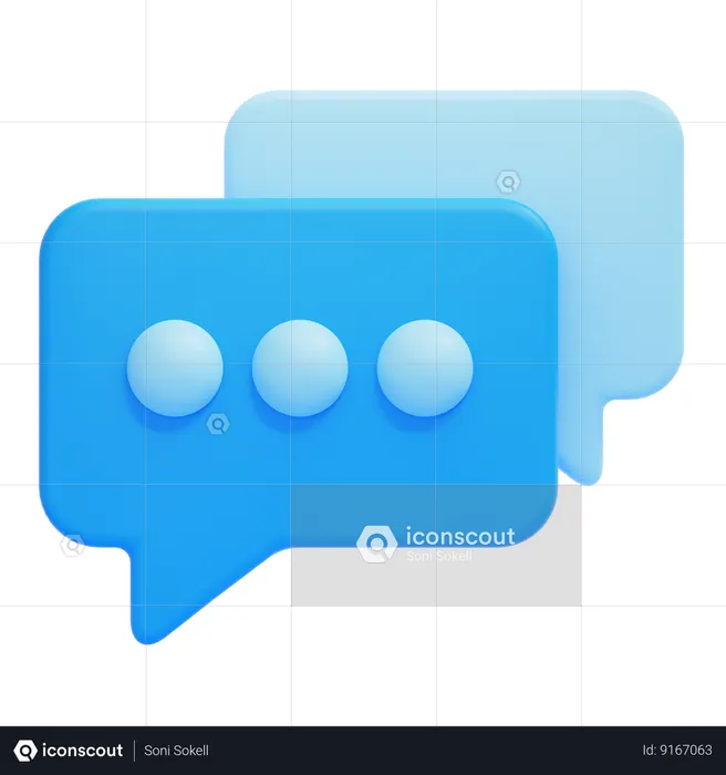 Bubble Chat  3D Icon