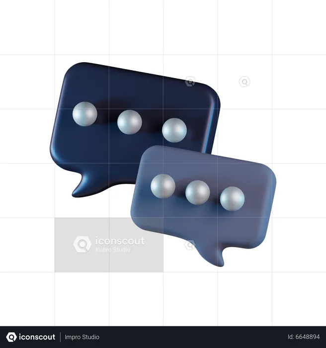 Bubble Chat  3D Icon