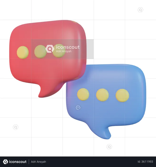 Bubble Chat 3D Illustration
