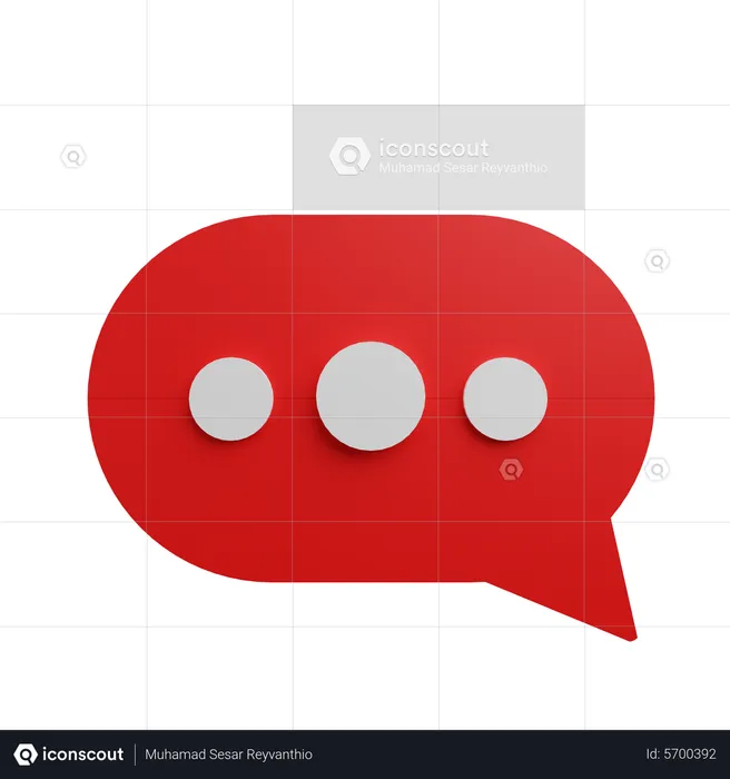 Bubble chat  3D Icon