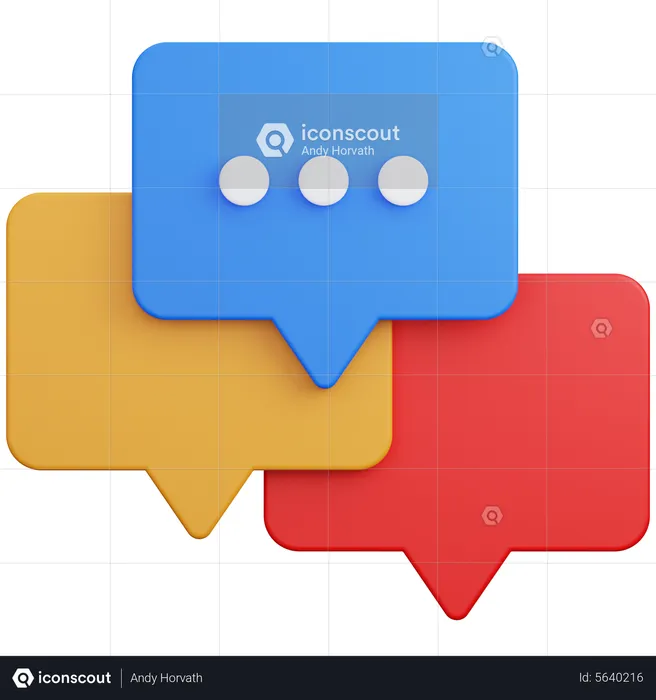 Bubble Chat Dialog  3D Icon