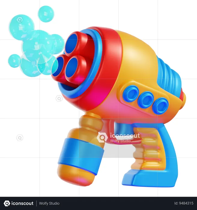 BUBBLE GUN  3D Icon