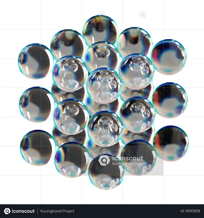 Bubbles Abstract Shape  3D Icon