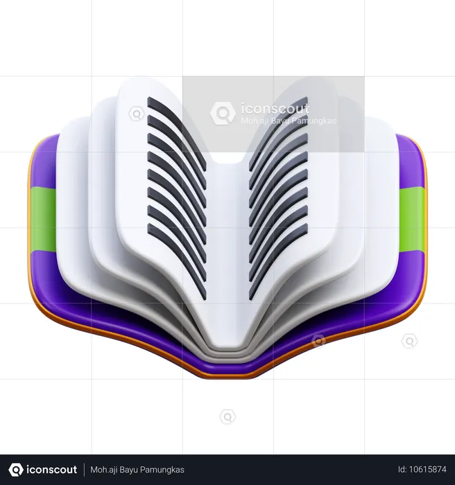 Buch  3D Icon