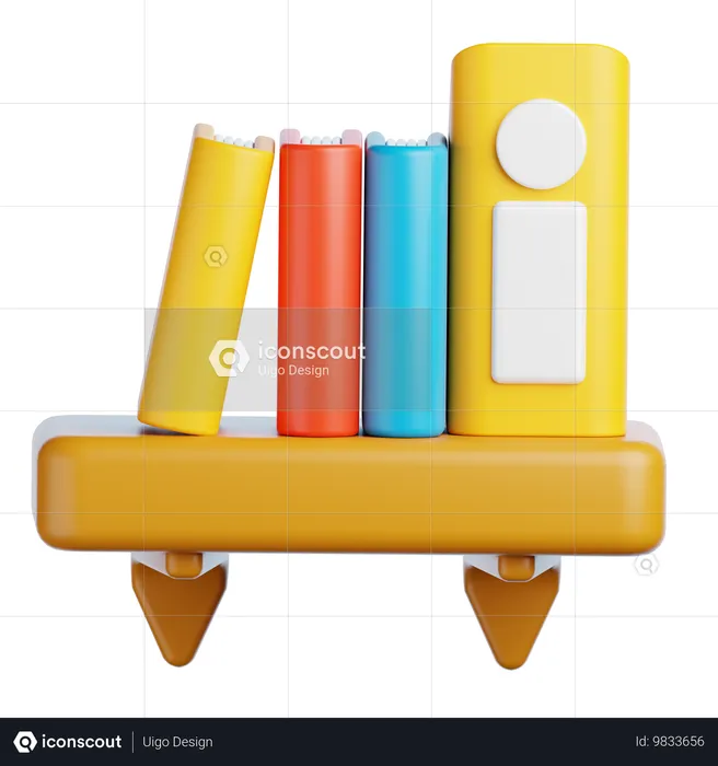 Bücherregal  3D Icon