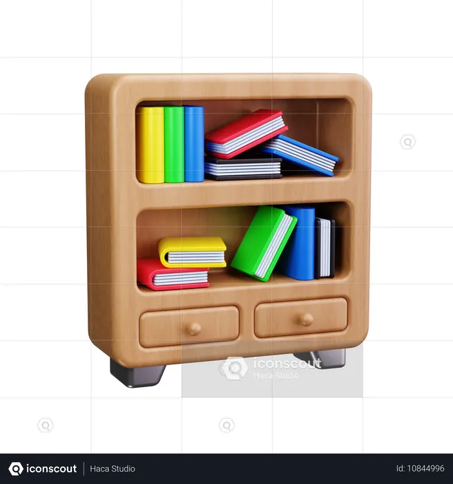 Bücherregal  3D Icon