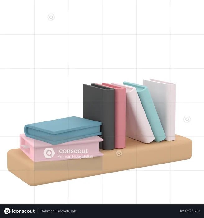 Bücherregal  3D Icon