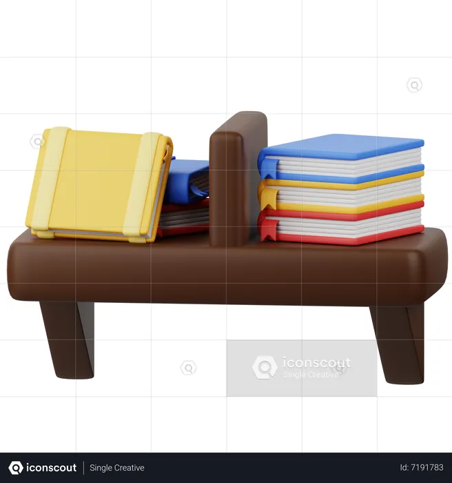 Bücherregal  3D Icon