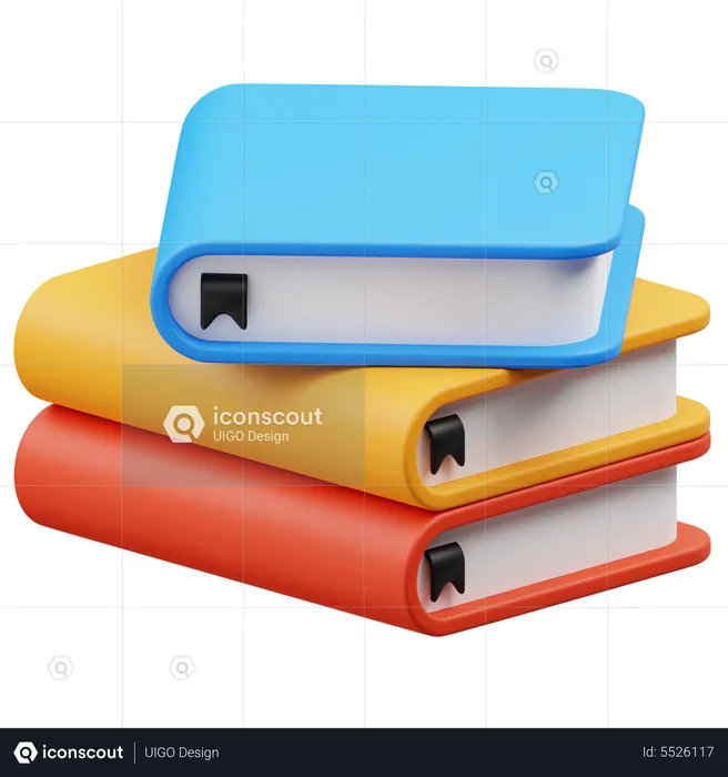 Bücherstapel  3D Icon