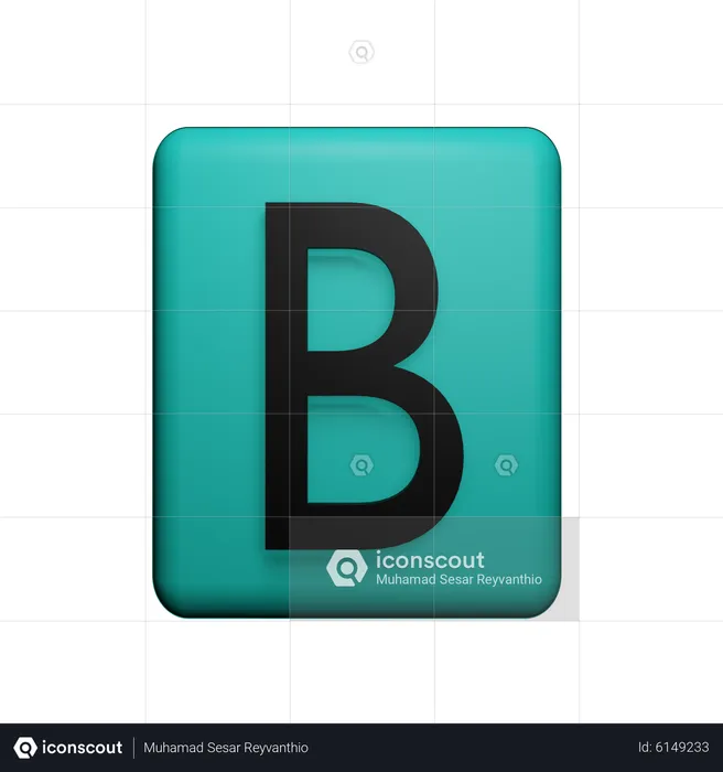 Alphabet B  3D Icon