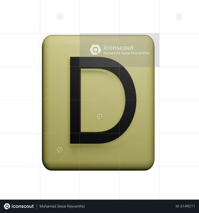 D-Alphabet  3D Icon