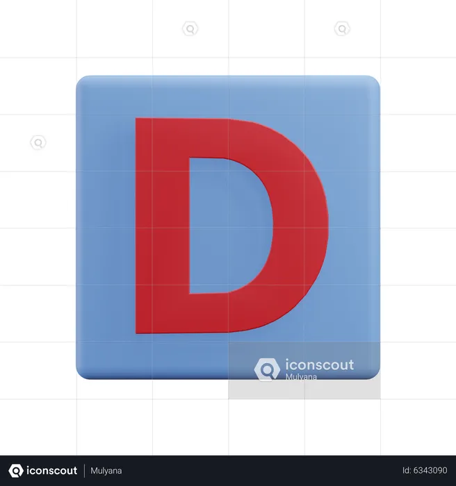 Buchstaben d  3D Icon