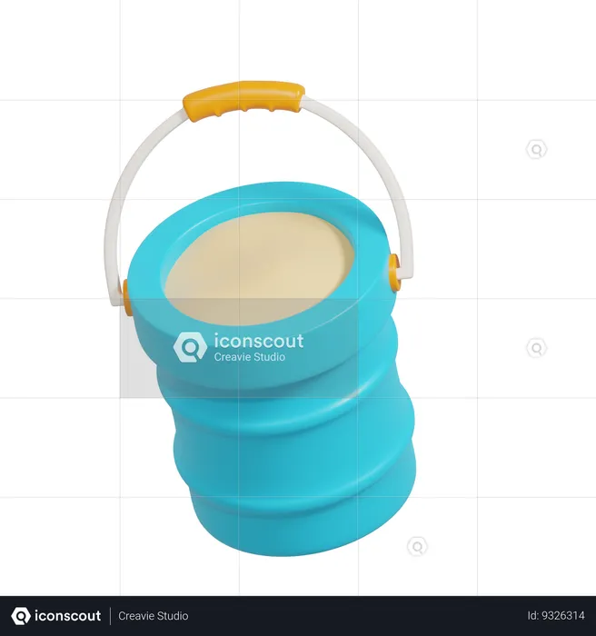 Bucket  3D Icon