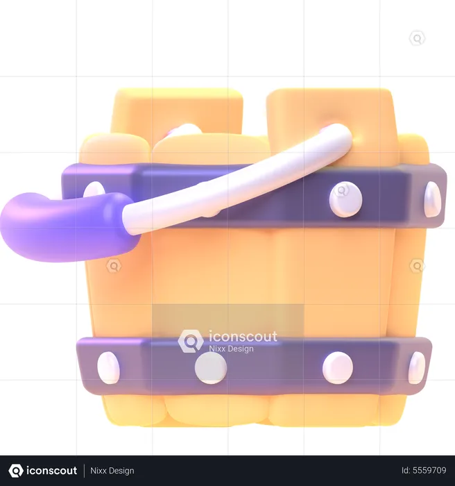 Bucket  3D Icon