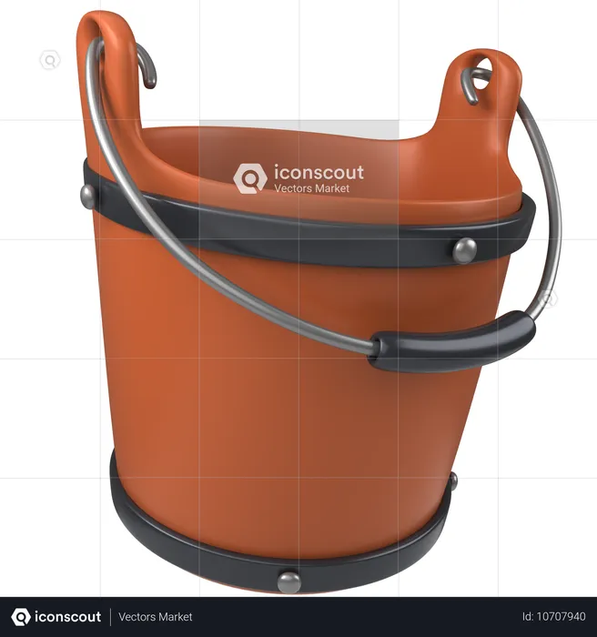 Bucket  3D Icon