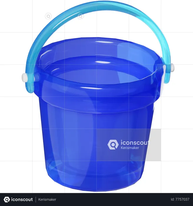 Bucket 3D Icon download in PNG, OBJ or Blend format