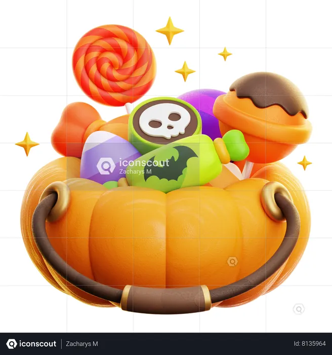 BUCKET CANDIES  3D Icon