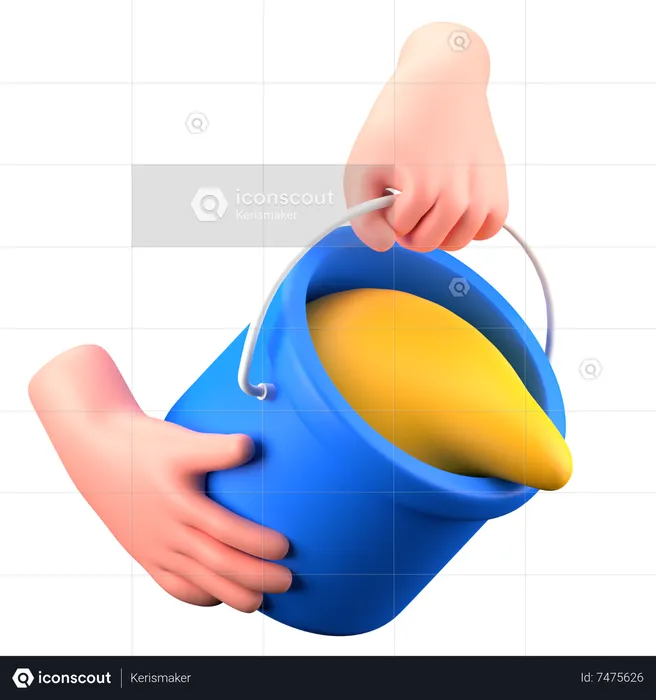 Bucket Of Paint  3D Icon
