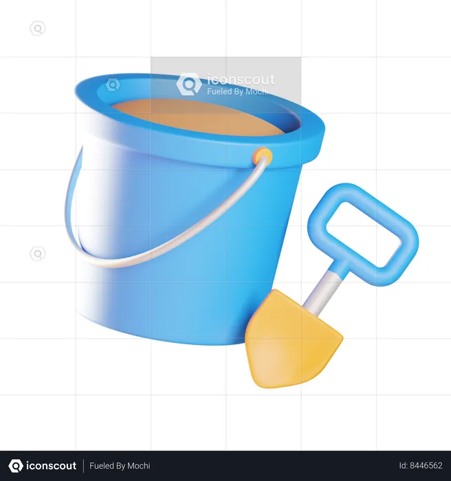 Bucket Of Sand  3D Icon