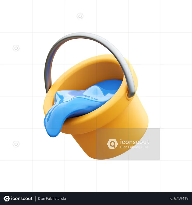 Bucket Water  3D Icon