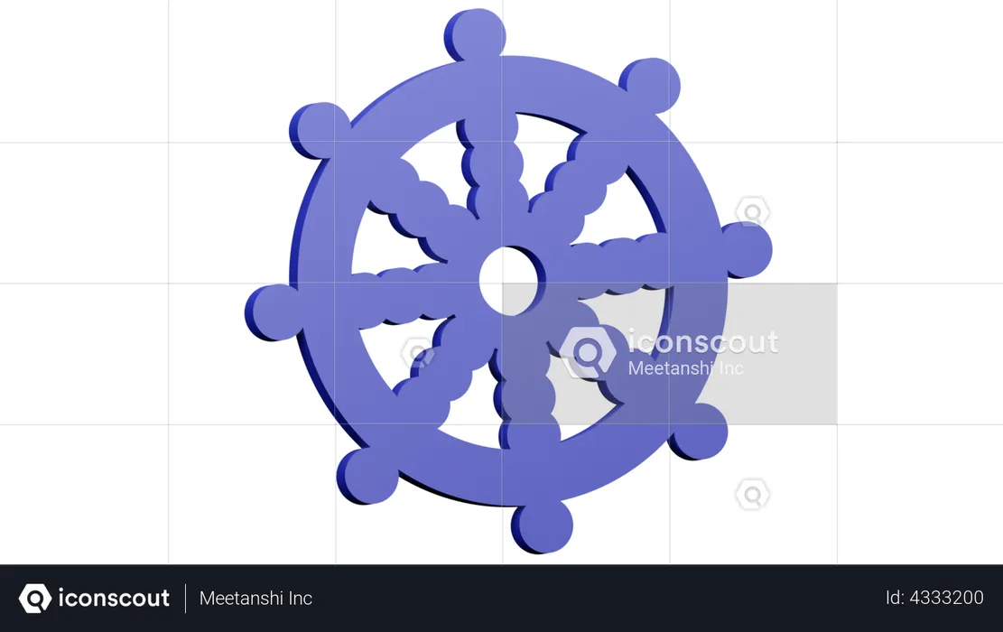 Buddhismus-Symbol  3D Illustration