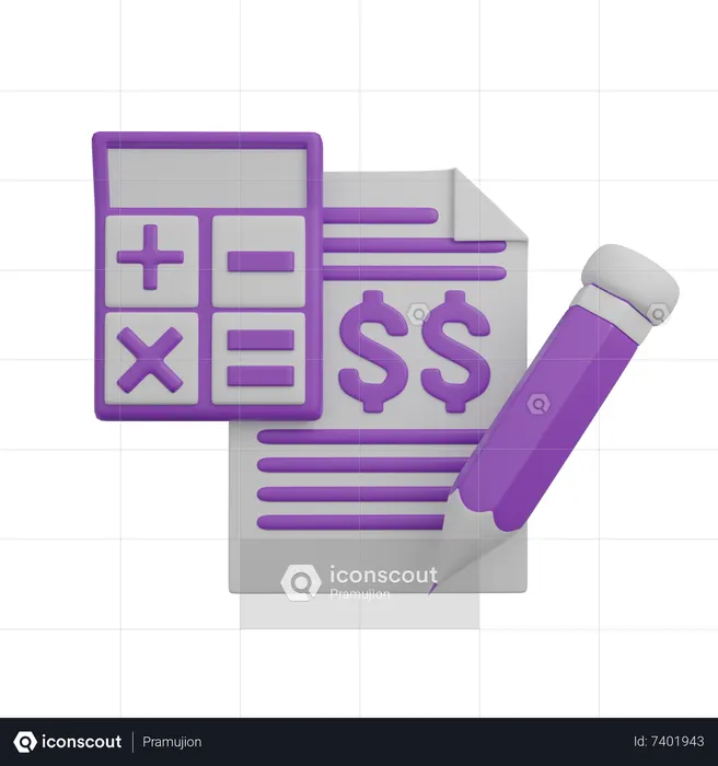 Budget Accounting  3D Icon
