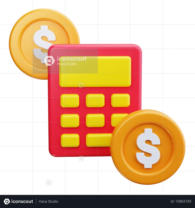 Budget Calculation  3D Icon