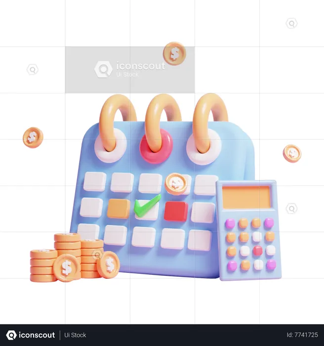 Budget Calculation  3D Icon