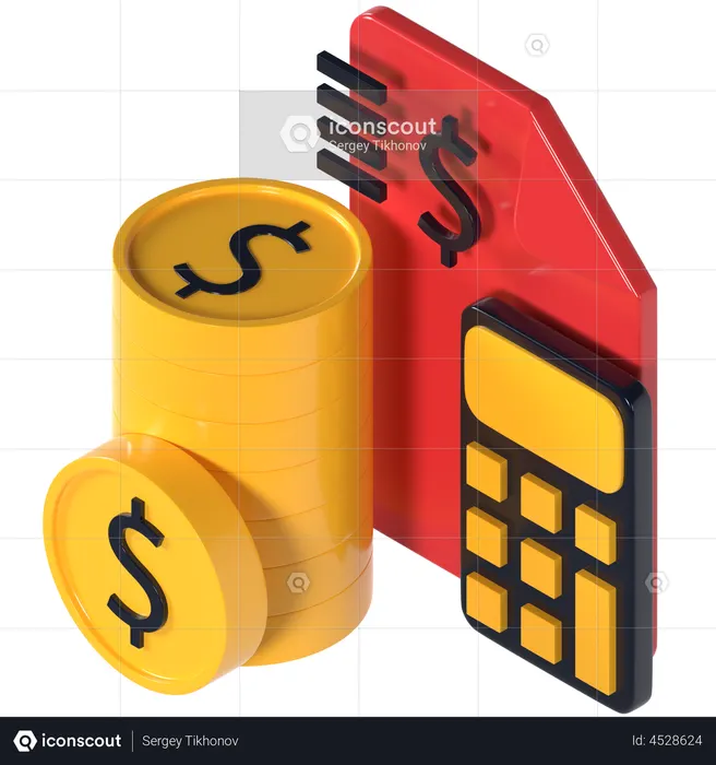 Budget Calculation  3D Icon