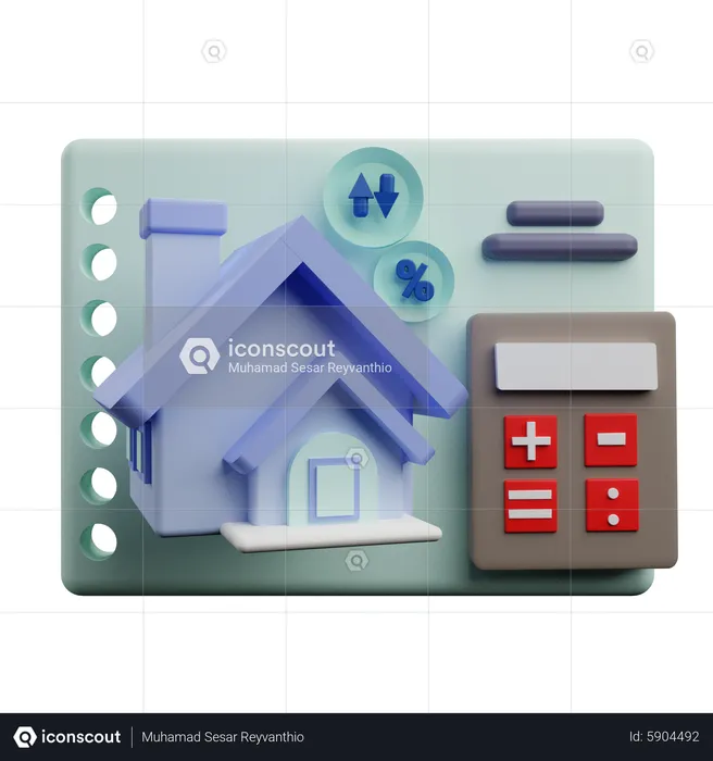 Budget immobilier  3D Icon