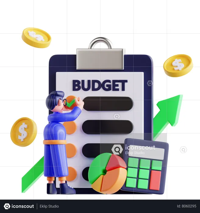 Budget Management  3D Illustration