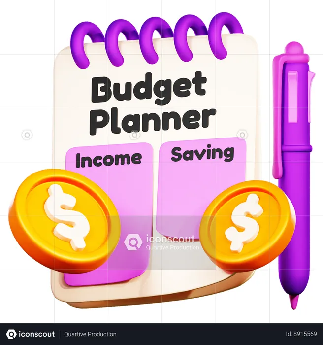 Budget Planner  3D Icon