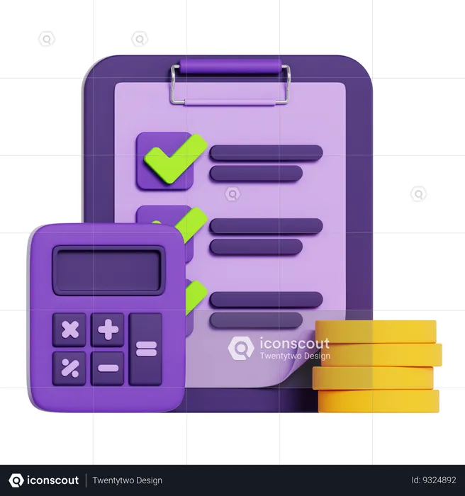 Budgeting  3D Icon