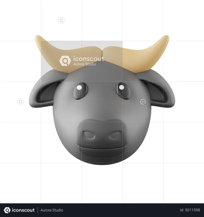 Buffalo Emoji 3D Icon